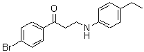 结构式 CAS# 423735-02-8, 1-(4-溴苯基)-3-[(4-乙基苯基)氨基]-1-丙酮