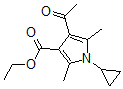 structure of CAS# 423768-51-8, 4-Acetyl-1-Cyclopropyl-2,5-Dimethyl-1H-Pyrrole-3-Carboxylic acid Ethyl Ester;ETHYL 4-ACETYL-1-CYCLOPROPYL-2,5-DIMETHYL-1H-PYRROLE-3-CARBOXYLATE