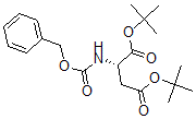 structure of CAS# 42417-76-5, N-[(Phenylmethoxy)Carbonyl]-L-Aspartic acid 1,4-Bis(1,1-Dimethylethyl) Ester