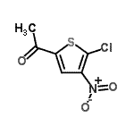结构式 CAS# 42456-75-7, 1-(5-氯-4-硝基-2-噻吩基)乙酮