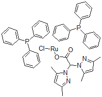 CAS#: 425370-68-9， (Oc-6-34)-Chloro[alpha-(3,5-Dimethyl-1H-Pyrazol-1-Yl)-3,5-Dimethyl-1H-Pyrazole-1-Acetato]Bis(Triphenylphosphine)-Ruthenium