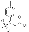 structure of CAS# 425616-93-9, N-(4-Methylphenyl)-N-(Methylsulfonyl)Glycine;(Methanesulfonyl-p-tolyl-amino)-acetic acid;2-[(4-methylphenyl)(methylsulfonyl)amino]acetic acid;MFCD02219811