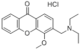 CAS 登录号:42840-06-2, 3-(二乙基氨基甲基)-4-甲氧基氧杂蒽-9-酮盐酸盐