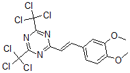 结构式 CAS# 42880-07-9, 2-(3,4-二甲氧基苯乙烯基)-4,6-二(三氯甲基)-1,3,5-三嗪