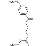 结构式 CAS# 42916-80-3, 乙基6-(4-甲氧基苯基)-6-氧代己酸酯