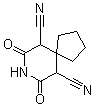 structure of CAS# 42940-56-7, 7,9-Dioxo-8-Azaspiro[4.5]Decane-6,10-Dicarbonitrile;7,9-Diketo-8-Azaspiro[4.5]Decane-6,10-Dicarbonitrile;7,9-Dioxo-8-Aza-Spiro[4.5]Decane-6,10-Dicarbonitrile;Bas 00613441
