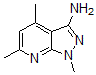 structure of CAS# 42951-66-6, 1,4,6-Trimethyl-1H-Pyrazolo[3,4-b]Pyridin-3-Amine;1,4,6-Trimethyl-1H-Pyrazolo[3,4-B]Pyridin-3-Ylamine ,97%