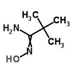 structure of CAS# 42956-75-2, N'-Hydroxy-2,2-Dimethylpropanimidamide;MFCD03426250;N'-hydroxy-2,2-dimethyl-propanamidine;N'-hydroxy-2,2-dimethylpropanimidamide