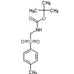 structure of CAS# 433335-00-3, 2-Methyl-2-Propanyl {[(4-Methylphenyl)Sulfonyl]Methyl}Carbamate;MFCD09842844;N-Boc- me<wbr>thanamine<wbr>,tert-But<wbr>yltosylme<wbr>thylcarba<wbr>mate, car<wbr>bamicacid<wbr>,tert-but<wbr>ylester;N-Boc-(p-tosyl)methanamine,tert-Butyl tosylmethylcarbamate