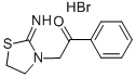 structure of CAS# 4335-26-6, 2-(2-Iminothiazolidin-3-Yl)-1-Phenylethan-1-One Monohydrobromide;2-(2-Iminothiazolidin-3-Yl)-1-Phenyl-Ethanone Hydrobromide;2-(2-Imino-3-Thiazolidinyl)-1-Phenylethanone Hydrobromide;2-(2-Imino-1,3-Thiazolidin-3-Yl)-1-Phenyl-Ethanone Hydrobromide