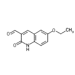 structure of CAS# 433975-12-3, 6-Ethoxy-2-Oxo-1,2-Dihydro-3-Quinolinecarbaldehyde;6-ethoxy-2-hydroxy-3-quinolinecarbaldehyde;6-ethoxy-2-hydroxyquinoline-3-carbaldehyde;6-Ethoxy-2-oxo-1,2-dihydro-quinoline-3-carbaldehyde