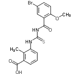 CAS#: 434305-20-1， 3-{[(5-Bromo-2-Methoxybenzoyl)Carbamothioyl]Amino}-2-Methylbenzoic Acid