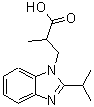 结构式 CAS# 435342-08-8, 3-(2-异丙基-1H-苯并咪唑-1-基)-2-甲基丙酸