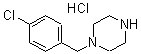 structure of CAS# 435342-11-3, 1-[(4-Chlorophenyl)Methyl]-Piperazine Hydrochloride;1-(4-Chlorobenzyl)Piperazine-1,4-Diium;Zinc00239629