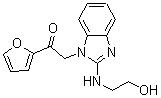 结构式 CAS# 435345-13-4, 1-(2-呋喃基)-2-[2-[(2-羟基乙基)氨基]-1H-苯并咪唑-1-基]-乙酮