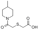 structure of CAS# 436087-11-5, [2-(4-Methyl-Piperidin-1-Yl)-2-Oxo-Ethylsulfanyl]-Acetic Acid;2-[2-(4-Methyl-1-Piperidyl)-2-Oxo-Ethyl]Sulfanylacetate;2-[[2-(4-Methyl-1-Piperidinyl)-2-Oxoethyl]Thio]Acetate;2-[[2-Keto-2-(4-Methyl-1-Piperidyl)Ethyl]Thio]Acetate