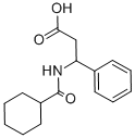 structure of CAS# 436088-46-9, 3-(Cyclohexanecarbonyl-Amino)-3-Phenyl-Propionic Acid;(3R)-3-(Cyclohexanecarbonylamino)-3-Phenyl-Propanoate;(3R)-3-[(Cyclohexyl-Oxomethyl)Amino]-3-Phenylpropanoate;(3R)-3-(Cyclohexanecarbonylamino)-3-Phenyl-Propionate