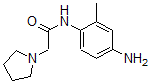 structure of CAS# 436090-52-7, N-(4-Amino-2-Methylphenyl)-1-Pyrrolidineacetamide;N-(4-AMINO-2-METHYL-PHENYL)-2-PYRROLIDIN-1-YL-ACETAMIDE