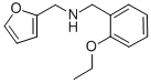 structure of CAS# 436096-80-9, (2-Ethoxy-Benzyl)-Furan-2-Ylmethyl-Amine;(2-Ethoxyphenyl)Methyl-(2-Furylmethyl)Ammonium;(2-Ethoxybenzyl)-(2-Furylmethyl)Ammonium;Zinc00299704