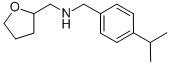 structure of CAS# 436096-82-1, (4-Isopropyl-Benzyl)(Tetrahydrofuran-2-Yl-Methyl)Amine;(4-Isopropylphenyl)Methyl-[[(2S)-Tetrahydrofuran-2-Yl]Methyl]Ammonium;(4-Isopropylphenyl)Methyl-[[(2S)-2-Tetrahydrofuranyl]Methyl]Ammonium;(4-Isopropylbenzyl)-(Tetrahydrofurfuryl)Ammonium