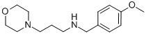 structure of CAS# 436096-93-4, (4-Methoxy-Benzyl)-(3-Morpholin-4-Yl-Propyl)-Amine;(4-Methoxyphenyl)Methyl-(3-Morpholin-4-Ium-4-Ylpropyl)Ammonium;(4-Methoxyphenyl)Methyl-[3-(4-Morpholin-4-Iumyl)Propyl]Ammonium;(4-Methoxybenzyl)-(3-Morpholin-4-Ium-4-Ylpropyl)Ammonium