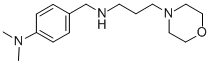 structure of CAS# 436096-94-5, Dimethyl-(4-[(3-Morpholin-4-Yl-Propylamino)-Methyl]-Phenyl)-Amine;(4-Dimethylaminophenyl)Methyl-(3-Morpholin-4-Ium-4-Ylpropyl)Ammonium;(4-Dimethylaminophenyl)Methyl-[3-(4-Morpholin-4-Iumyl)Propyl]Ammonium;(4-Dimethylaminobenzyl)-(3-Morpholin-4-Ium-4-Ylpropyl)Ammonium