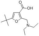 structure of CAS# 436100-02-6, 5-Tert-Butyl-2-Diethylaminomethyl-Furan-3-Carboxylic Acid;5-Tert-Butyl-2-(Diethylammoniomethyl)Furan-3-Carboxylate;5-Tert-Butyl-2-(Diethylammoniomethyl)-3-Furancarboxylate;5-Tert-Butyl-2-(Diethylammoniomethyl)-3-Furoate