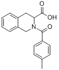 结构式 CAS# 436811-20-0, 2-(4-甲基-苯甲酰基)-1,2,3,4-四氢-异喹啉-3-羧酸