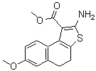 structure of CAS# 438199-49-6, Methyl 2-Amino-7-Methoxy-4,5-Dihydronaphtho[2,1-b]Thiophene-1-Carboxylate;methyl 2-<wbr>amino-7-m<wbr>ethoxy-4,<wbr>5-dihydro<wbr>benzo[e]b<wbr>enzo[b]th<wbr>iopheneca<wbr>rboxylate;Methyl 2-<wbr>amino-7-m<wbr>ethoxy-4,<wbr>5-dihydro<wbr>naphtho-[<wbr>2,1-b]thi<wbr>ophene-1-<wbr>carboxyla<wbr>te;MFCD02853943