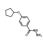 structure of CAS# 438213-35-5, 4-(Cyclopentyloxy)Benzohydrazide;4-(Cyclopentyloxy)benzohydrazide;4-cyclopentyloxybenzenecarbohydrazide;MFCD03423142
