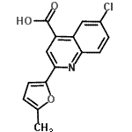 结构式 CAS# 438216-26-3, 6-氯-2-(5-甲基-2-呋喃基)-4-喹啉羧酸