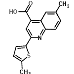 结构式 CAS# 438216-88-7, 6-甲基-2-(5-甲基-2-噻吩基)-4-喹啉羧酸