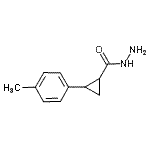 structure of CAS# 438219-20-6, 2-(4-Methylphenyl)Cyclopropanecarbohydrazide;2- p -Tolyl-cyclopropanecarboxylic acid hydrazide;2-(p-tolyl)cyclopropanecarbohydrazide;AK-968/41922490