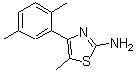 结构式 CAS# 438220-19-0, 4-(2,5-二甲基苯基)-5-甲基-1,3-噻唑-2-胺