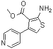 结构式 CAS# 438229-64-2, 2-氨基-4-(4-吡啶基)-3-噻吩羧酸甲酯