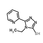 结构式 CAS# 438231-11-9, 4-乙基-5-(2-吡啶基)-4H-1,2,4-三唑-3-硫醇
