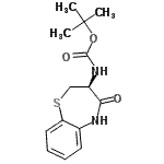 structure of CAS# 440634-11-7, 2-Methyl-2-Propanyl [(3S)-4-Oxo-2,3,4,5-Tetrahydro-1,5-Benzothiazepin-3-Yl]Carbamate;3(S)-Boc-amino-2,3-dihydro-4-oxo-1,5-benzothiazepine
