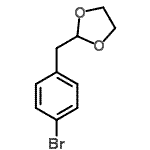 structure of CAS# 4410-16-6, 2-(4-Bromobenzyl)-1,3-Dioxolane;1-Bromo-4-(1,3-dioxolan-2-ylmethyl)benzene