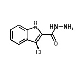 structure of CAS# 441801-15-6, 3-Chloro-1H-Indole-2-Carbohydrazide;1H-INDOLE-2-CARBOXYLICACID, 3-CHLORO-, HYDRAZIDE;3-Chloro-1H-indole-2-carbohydrazide;3-chloroindole-2-carbohydrazide