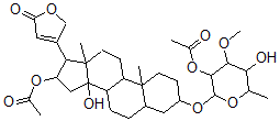 CAS#: 4420-66-0， 3b-[(2-O-Acetyl-6-Deoxy-3-O-Methyl-a-L-Mannopyranosyl)Oxy]-16b-(Acetyloxy)-14-Hydroxy-5b-Card-20(22)-Enolide