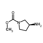 CAS#: 442873-98-5， Methyl (3S)-3-Amino-1-Pyrrolidinecarboxylate