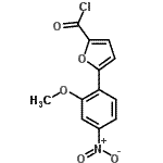 结构式 CAS# 443123-41-9, 5-(2-甲氧基-4-硝基苯基)-2-糠酰氯