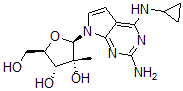 CAS#: 443642-41-9， N4-Cyclopropyl-7-(2-C-Methyl-beta-D-Ribofuranosyl)-7H-Pyrrolo[2,3-d]Pyrimidine-2,4-Diamine