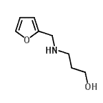 structure of CAS# 4439-22-9, 3-[(2-Furylmethyl)Amino]-1-Propanol;3-((furan-2-ylmethyl)amino)propan-1-ol;3-[(Furan-2-ylmethyl)-amino]-propan-1-ol;MFCD03725083