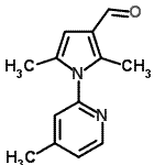 structure of CAS# 445428-51-3, 2,5-Dimethyl-1-(4-Methyl-2-Pyridinyl)-1H-Pyrrole-3-Carbaldehyde;2,5-dimet<wbr>hyl-1-(4-<wbr>methyl-2-<wbr>pyridinyl<wbr>)-1H-pyrr<wbr>ole-3-car<wbr>baldehyde;2,5-dimet<wbr>hyl-1-(4-<wbr>methylpyr<wbr>idin-2-yl<wbr>)-1H-pyrr<wbr>ole-3-car<wbr>baldehyde;2,5-Dimet<wbr>hyl-1-(4-<wbr>methyl-py<wbr>ridin-2-y<wbr>l)-1H-pyr<wbr>role-3-ca<wbr>rbaldehyde