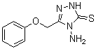 structure of CAS# 4461-15-8, 2,4-Dihydro-4-Amino-5-(Phenoxymethyl)-3H-1,2,4-Triazole-3-Thione;2,4-Dihydro-4-Amino-5-(Phenoxymethyl)-3H-1,2,4-Triazole-3-Thione;3H-1,2,4-Triazole-3-Thione, 2,4-Dihydro-4-Amino-5-(Phenoxymethyl)-;Brn 0793374