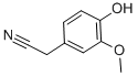 structure of CAS# 4468-59-1, 4-Hydroxy-3-Methoxyphenylacetonitrile;2-(4-Hydroxy-3-Methoxy-Phenyl)Acetonitrile;2-(4-Hydroxy-3-Methoxy-Phenyl)Ethanenitrile;223743_Aldrich