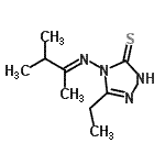 CAS#: 452276-32-3， 5-Ethyl-4-[(E)-(3-Methyl-2-Butanylidene)Amino]-2,4-Dihydro-3H-1,2,4-Triazole-3-Thione