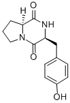 structure of CAS# 4549-02-4, Cyclo(L-Pro-L-Tyr);(3S,8As)-3-(4-Hydroxybenzyl)-2,3,6,7,8,8A-Hexahydropyrrolo[2,1-F]Pyrazine-1,4-Quinone;Zinc01629943;C10605