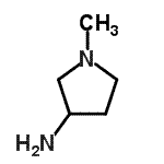 structure of CAS# 457097-75-5, 1-Methyl-3-Pyrrolidinamine;(R)-1-Methylpyrrolidin-3-amine;(S)-1-Methylpyrrolidin-3-amine;1-methyl-3-pyrrolidinamine